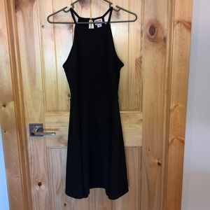 fitted black dress